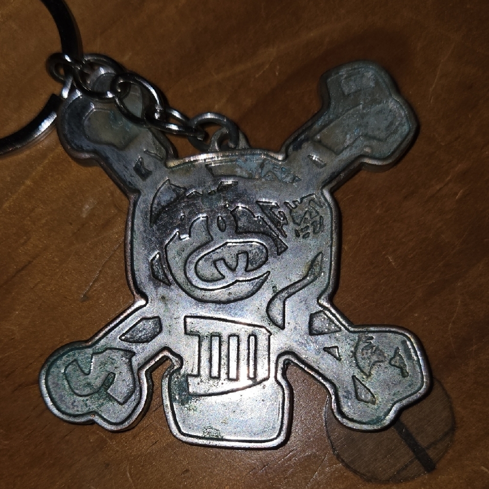 Vintage Stussy Silver Skull Key Holder